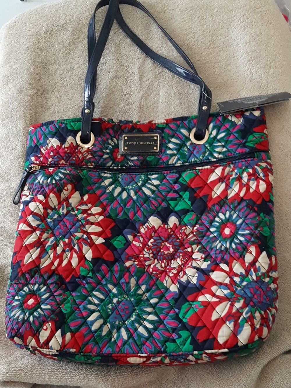 Tommy Hilfiger Quilted Floral Tote -NWT